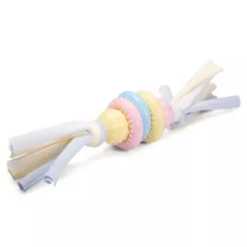 Triol Игрушка для щенков из термопластичной резины "Три кольца с лентами", 65/215мм, серия PUPPY для всех пород Китай 1 уп. х 1 шт. х 0.047 кг