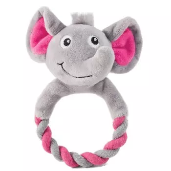Triol Игрушка для щенков мягкая "Слоник с кольцом", d90/160мм, серия PUPPY для всех пород Китай 1 уп. х 1 шт. х 0.081 кг