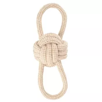 Triol Игрушка для собак из хлопка и джута "Мяч с петельками", d80/250мм, серия NATURAL для всех пород Китай 1 уп. х 1 шт. х 0.118 кг
