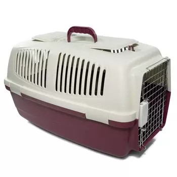 Triol переноска FS03 для животных, бургунди, размер L - 620х390х380 мм для всех возрастов l Китай 1 уп. х 1 шт. х 2.35 кг