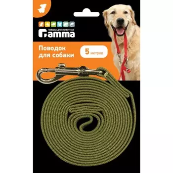 Triol поводок для собак брезентовый, 20х5000 мм Россия 1 уп. х 1 шт. х 0.15 кг