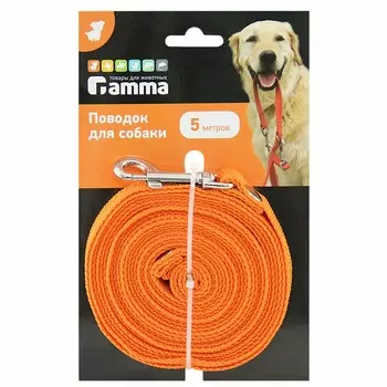 Triol поводок для собак капроновый, 16х5000 мм Россия 1 уп. х 1 шт. х 0.169 кг