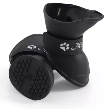 Triol сапожки для собак "Прогулка", чёрные, размер M, 50х40х50 мм - 4шт m Китай 1 уп. х 1 шт. х 0.112 кг