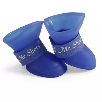 Triol сапожки для собак "Прогулка", синие, размер M, 50х40х50 мм - 4шт m Китай 1 уп. х 1 шт. х 0.112 кг