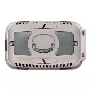 Triol серия Travel переноска для животных с пластиковой дверцей "Верона", серая, размер L - 610x400x380 мм для всех возрастов l Сербия 1 уп. х 1 шт. х 2.02 кг