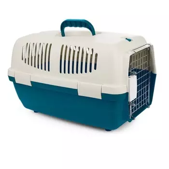 Triol серия Трав переноска для животных c металлической дверцей "Спутник", темно-зеленая, размер S - 480x290x280 мм для всех возрастов s Китай 1 уп. х 1 шт. х 1.425 кг