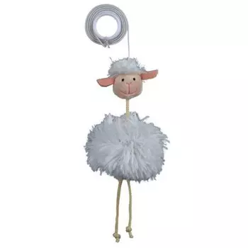 Trixie Игрушка для кошки Овца с колокольчиком, на резинке, 20 см, плюш Китай 1 уп. х 1 шт. х 0.1 кг
