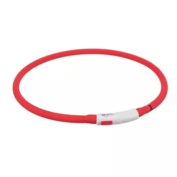 Trixie мигающее кольцо для собак USB, силикон, XS–XL: 70 см/ф 10 мм, красное Китай 1 уп. х 1 шт. х 0.06 кг