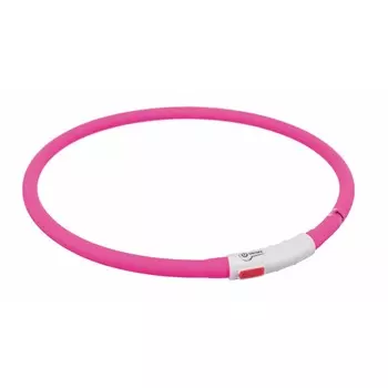 Trixie мигающее кольцо для собак USB, силикон, XS–XL: 70 см/ф 10 мм, розовое Китай 1 уп. х 1 шт. х 0.06 кг