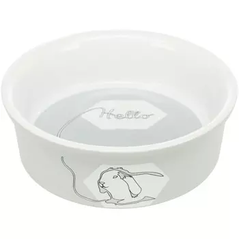 Trixie миска "Комический кролик" для грызунов, керамика - 240 мл, ф 11 см для всех возрастов Китай 1 уп. х 1 шт. х 0.09 кг