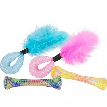Trixie набор игрушек для кошек, пластик, перья - 15 см, 4 шт для всех возрастов Китай 1 уп. х 1 шт. х 0.15 кг