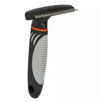 Trixie Расческа-грабли с коротким зубом, 10х15см., ручка пластик груминг Китай 1 уп. х 1 шт. х 0.099 кг