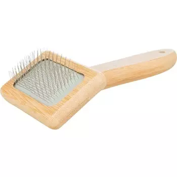 Trixie щетка мягкая для собак и кошек, бамбук, металл - 7 x 16 см для всех возрастов для всех пород Китай 1 уп. х 1 шт. х 0.09 кг