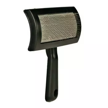 Trixie Щетка-пуходерка односторонняя 16 х 10 см с пластиковой ручкой груминг Китай 1 уп. х 1 шт. х 0.064 кг