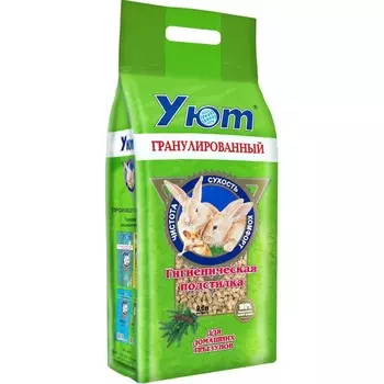 Уют подстилка гигиеническая для взрослых грызунов, гранулированный - 9 л Россия 1 уп. х 1 шт. х 1.7 кг