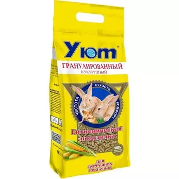 Уют подстилка гигиеническая для взрослых грызунов, кукурузный - 9 л Россия 1 уп. х 1 шт. х 1.7 кг