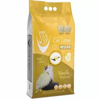 Van Cat Vanilla наполнитель для кошек, 100% натуральный, комкующийся, без пыли, с ароматом ванили - 5 кг Турция 1 уп. х 1 шт. х 5 кг