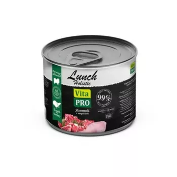 Vita Pro Lunch влажный корм для взрослых собак, с ягненком и индейкой, в консервах - 240 г повседневный премиум для взрослых с индейкой для всех пород консервы (в железной банке) Российский корм 1 уп. х 12 шт. х 2.88 кг