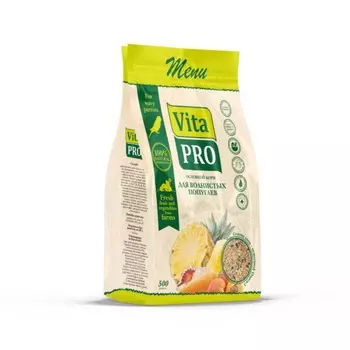 Vita Pro Menu для волнистых попугаев, основной корм, в мешке - 500 г повседневный премиум для взрослых мешок Российский корм 1 уп. х 1 шт. х 0.5 кг