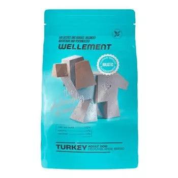 Wellement сухой корм для собак средних и крупных пород, с индейкой повседневный холистик для взрослых с индейкой породы крупного размера мешок Импортный корм 1 уп. х 1 шт. х 10 кг