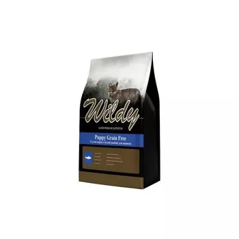 Wildy Puppy Grain Free сухой корм для щенков, с белой рыбой - 1 кг супер премиум для щенков с белой рыбой мешок Россия 1 уп. х 1 шт. х 1 кг