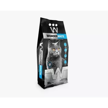 Wonder White Carbon Effect наполнитель для кошек комкующийся c активированным углем без ароматизатора - 10 кг домашнее содержание для всех возрастов мешок Турция 1 уп. х 1 шт. х 10 кг