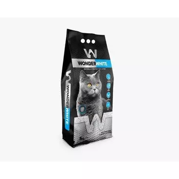 Wonder White Carbon Effect наполнитель для кошек комкующийся c активированным углем без ароматизатора - 5 кг домашнее содержание для всех возрастов мешок Турция 1 уп. х 1 шт. х 5 кг