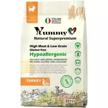 Yummy Linea сухой корм для щенков и юниоров средних и крупных пород, с индейкой - 8 кг супер премиум для щенков с индейкой породы среднего размера мешок Россия 1 уп. х 1 шт. х 8 кг
