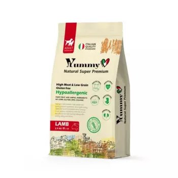 Yummy Linea сухой корм для собак средних и крупных пород, с ягненком / Yummy Linea 2,5 кг супер премиум для взрослых с ягненком породы среднего размера мешок Россия 1 уп. х 1 шт. х 2.5 кг