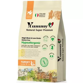 Yummy Linea сухой корм для собак средних и крупных пород, с индейкой / Yummy Linea 8 кг супер премиум для взрослых с индейкой породы среднего размера мешок Россия 1 уп. х 1 шт. х 8 кг