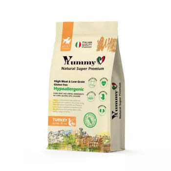 Yummy Linea сухой корм для собак средних и крупных пород, с индейкой / Yummy Linea 2,5 кг супер премиум для взрослых с индейкой породы среднего размера мешок Россия 1 уп. х 1 шт. х 2.5 кг
