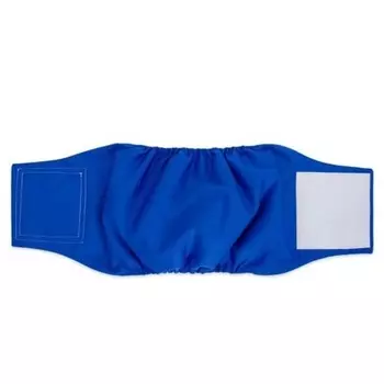 ЗооНяня подгузник для кобелей, синий, размер 43х53, L домашнее содержание l Россия 1 уп. х 1 шт. х 0.058 кг