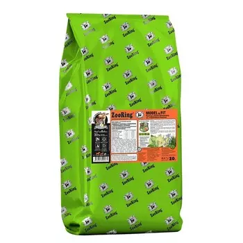 ZooRing Model&Fit сухой корм для стерелизованных собак средних и крупных пород, с излишним весом, с ИНДЕЙКОЙ, ТЕЛЯТИНОЙ и розмарином - 20 кг повседневный супер премиум низкозерновые мешок Российский корм 1 уп. х 1 шт. х 20 кг