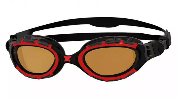 Очки для плавания ZOGGS Predator Flex Polarized Ultra, Copper/Red