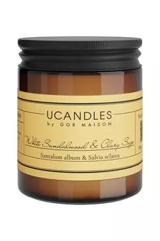 Аромасвеча в банке White Sandalwood & Clary Sage, 200 гр UCANDLES
