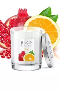 Ароматическая свеча в стекле Цитрус 132 гр BAGO home