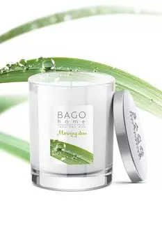 Ароматическая свеча в стекле Утренняя роса 132 гр BAGO home