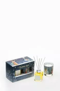 Ароматический набор из диффузор и свечи Новогоднее настроение BAGO home