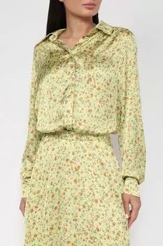 Атласная блуза с цветочным принтом BELUCCI