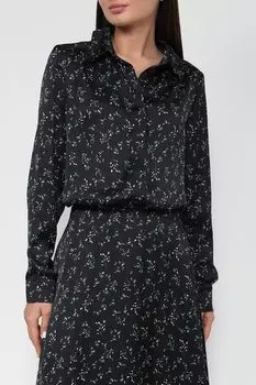 Атласная блуза с цветочным принтом BELUCCI