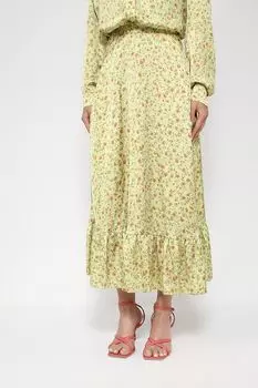 Атласная юбка с цветочным принтом BELUCCI