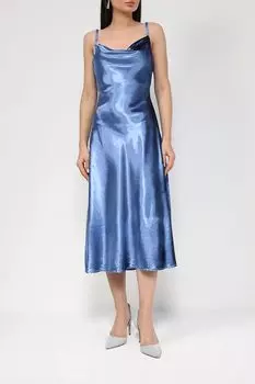 Атласное платье на тонких бретелях SABRINA SCALA