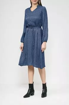 Атласное платье с графическим принтом More&More