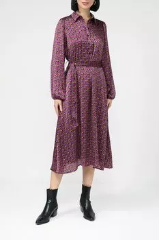 Атласное платье с графическим принтом More&More