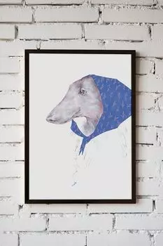 Авторский постер Ready to go blue в раме Gallery 5