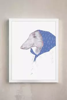 Авторский постер Ready to go blue в раме Gallery 5