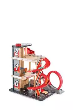 Автостоянка деревянная многоуровневая Гараж для трюков Hape