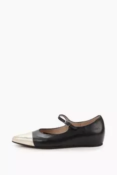 Балетки кожаные с ремешком Wonders