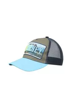 Бейсболка хлопковая с сетчатыми вставками и принтом OVS