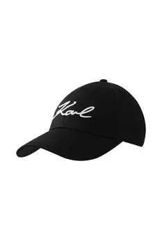 Бейсболка хлопковая с логотипом Karl Lagerfeld